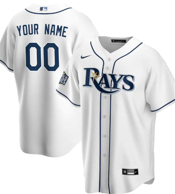 Men's Tampa Bay Rays Customized White 2020 World Series Bound Custom Stitched MLB Jersey